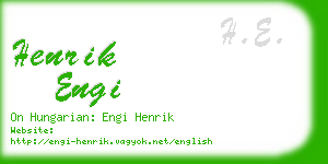 henrik engi business card